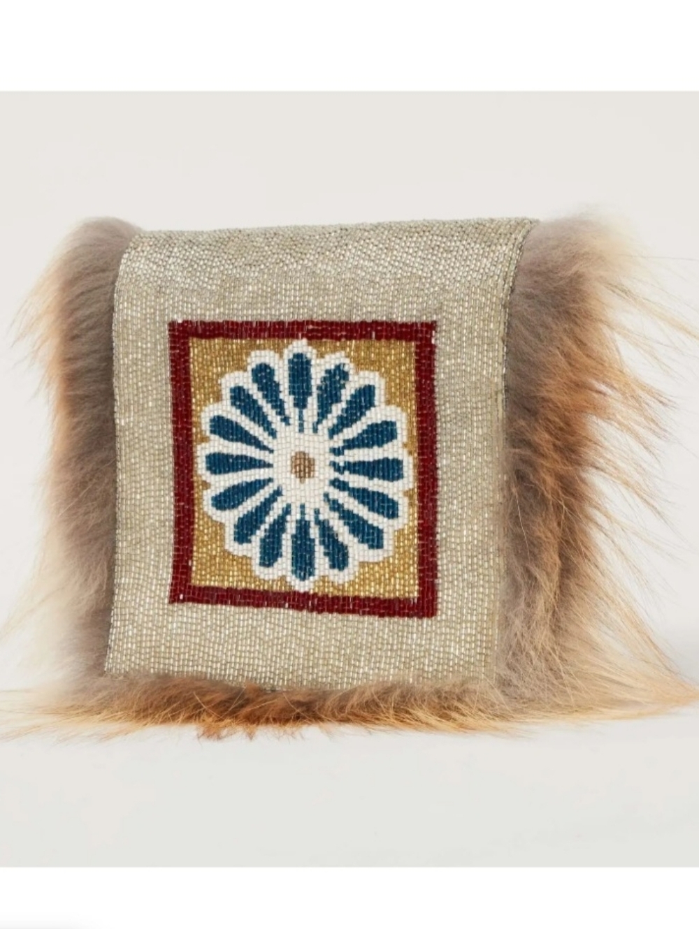 ISO -  FENDI 2012 Daisy Handcrafted Beige Beaded Crossbody Bag f